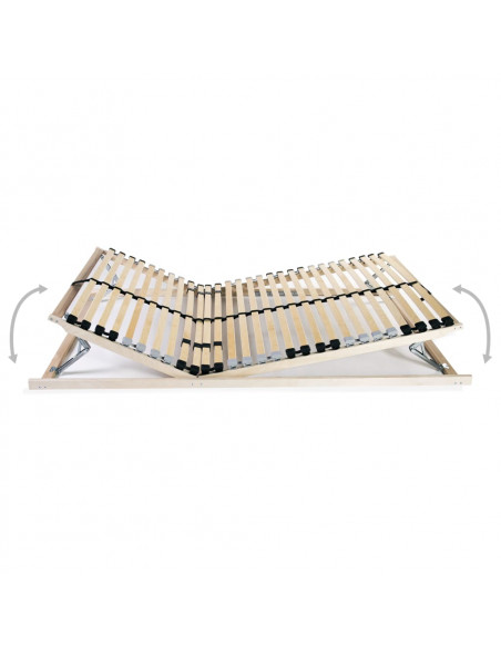 Reti a Doghe 2 pz 7 Zone con 28 Doghe in Legno 80x200 cm
