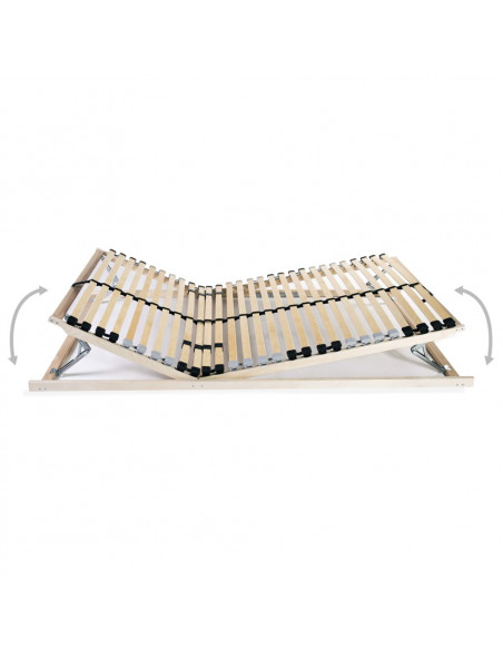 Reti a Doghe 2 pz 7 Zone con 28 Doghe in Legno 90x200 cm