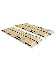 Reti a Doghe 2 pz 7 Zone con 28 Doghe in Legno 90x200 cm 2