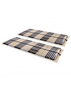 Reti a Doghe 2 pz 7 Zone con 42 Doghe in Legno 90x200 cm 2