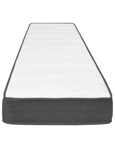 Letto a Molle Grigio Scuro in Tessuto 80x200 cm