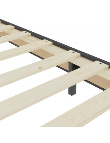 Letto a Molle Grigio Scuro in Tessuto 90x200 cm