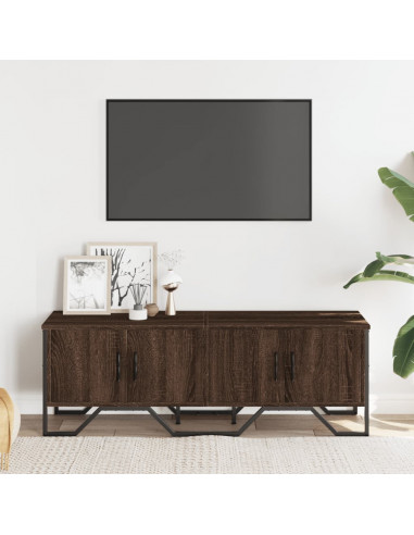 Mobile Porta TV Rovere Marrone 122x34x41cm in Legno Multistrato