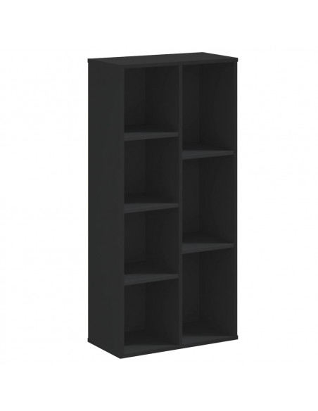 Libreria Nera 50x25x105 cm in Legno Multistrato