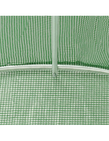 Serra con Telaio in Acciaio Verde 18 m² 6x3x2 m