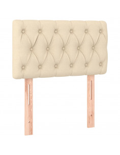 Testiera Crema 80 x 7 x 78/88 cm in Tessuto 2