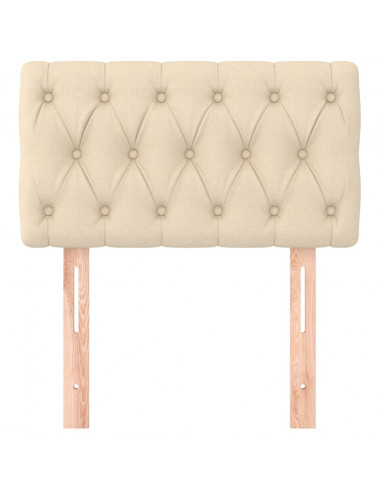 Testiera Crema 80 x 7 x 78/88 cm in Tessuto