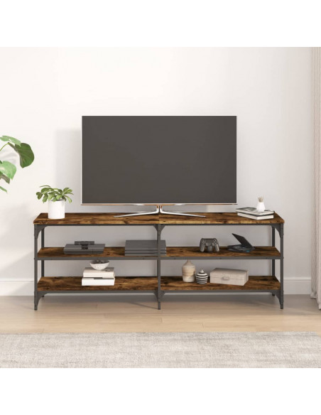 Mobile TV Rovere Fumo 140x30x50 cm in Legno Multistrato