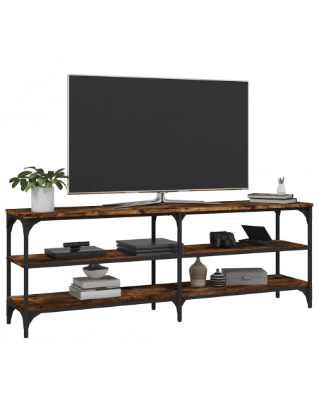 Mobile TV Rovere Fumo 140x30x50 cm in Legno Multistrato