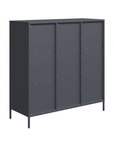 Credenza Antracite 101,5x39x103,5 cm Acciaio