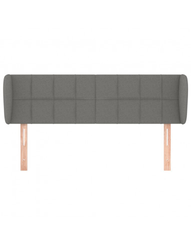 Testiera ad Orecchio Grigio Scuro 147x23x78/88 cm in Tessuto