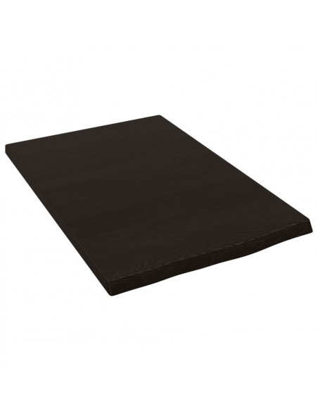 Piano Bagno Marrone Scuro 40x60x2 cm Legno Massello Trattato