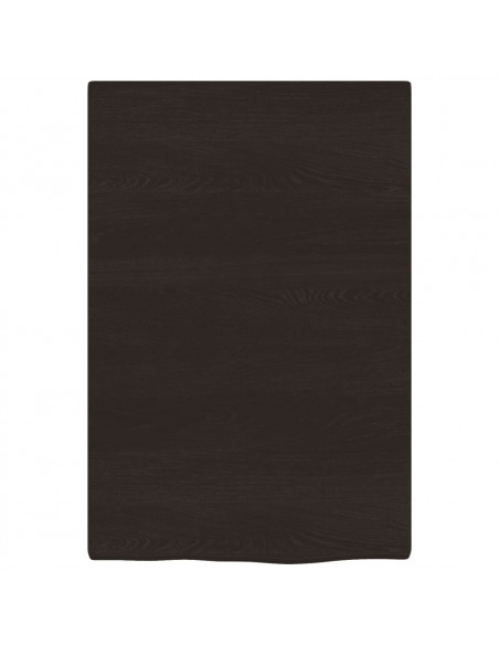 Piano Bagno Marrone Scuro 40x60x2 cm Legno Massello Trattato