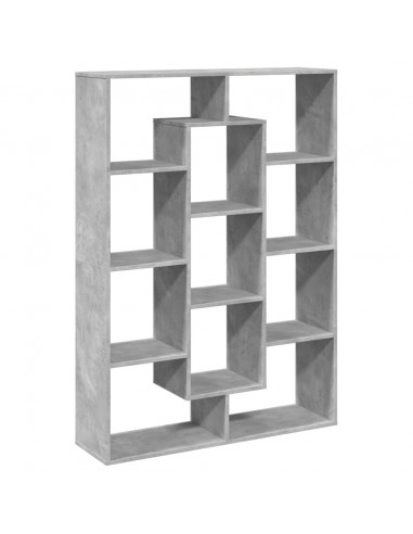 Libreria Grigio Cemento 102x29x143 cm in Legno Multistrato