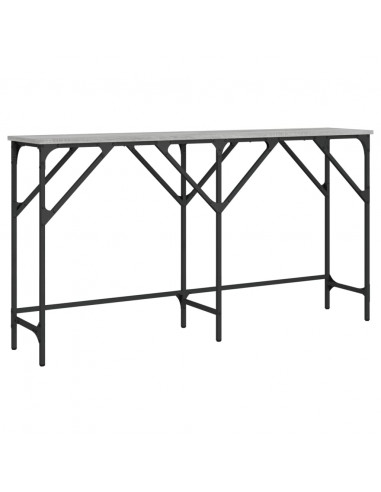 Tavolo Consolle Grigio Sonoma 140x29x75 cm in Legno Multistrato