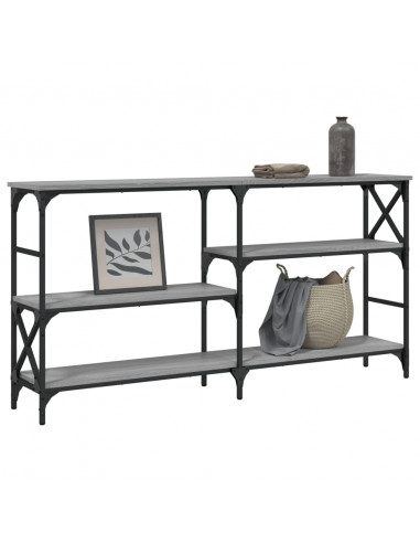 Tavolo Consolle Grigio Sonoma 150x29x76,5 cm Legno Multistrato