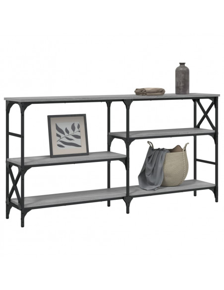 Tavolo Consolle Grigio Sonoma 150x29x76,5 cm Legno Multistrato