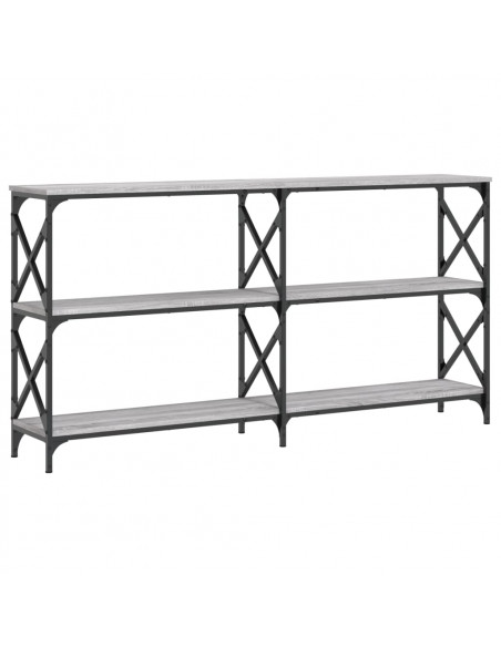 Tavolo Consolle Grigio Sonoma 156x28x80,5 cm Legno Multistrato
