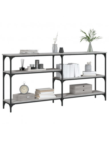 Tavolo Consolle Grigio Sonoma 160x29x75 cm in Legno Multistrato