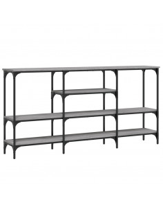 Tavolo Consolle Grigio Sonoma 160x29x80 cm in Legno Multistrato 2