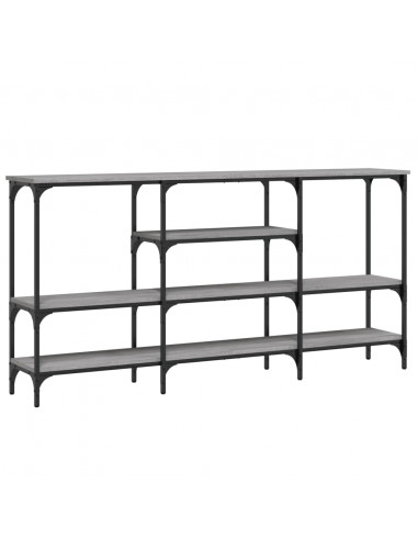 Tavolo Consolle Grigio Sonoma 160x29x80 cm in Legno Multistrato