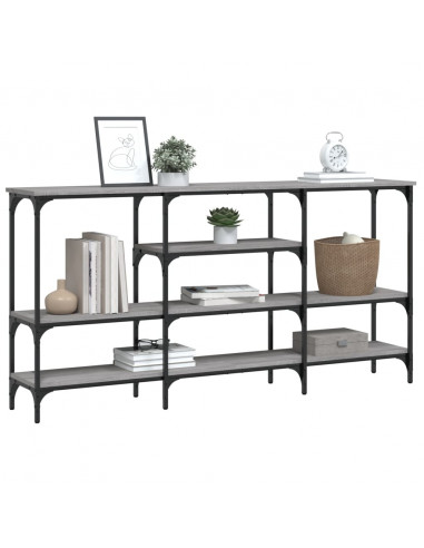 Tavolo Consolle Grigio Sonoma 160x29x80 cm in Legno Multistrato