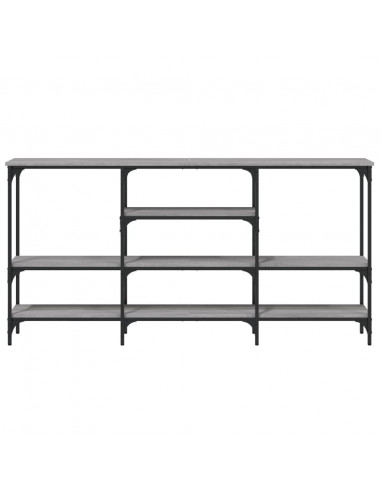 Tavolo Consolle Grigio Sonoma 160x29x80 cm in Legno Multistrato