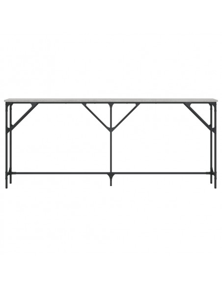 Tavolo Consolle Grigio Sonoma 180x23x75 cm in Legno Multistrato