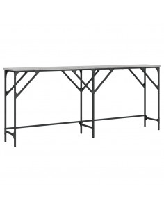 Tavolo Consolle Grigio Sonoma 180x29x75 cm in Legno Multistrato 2