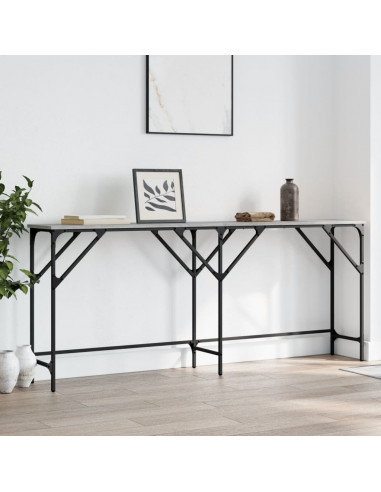 Tavolo Consolle Grigio Sonoma 180x29x75 cm in Legno Multistrato