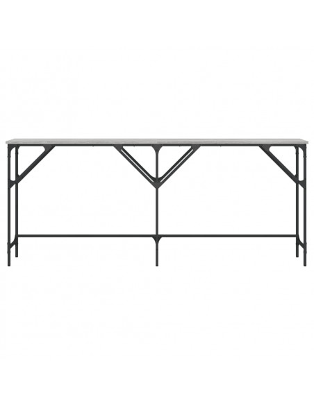 Tavolo Consolle Grigio Sonoma 180x29x75 cm in Legno Multistrato