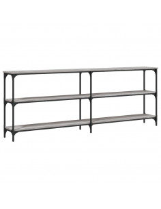 Tavolo Consolle Grigio Sonoma 200x29x75 cm in Legno Multistrato 2