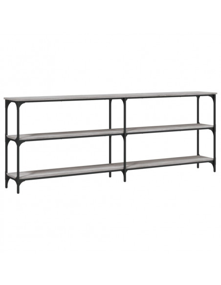 Tavolo Consolle Grigio Sonoma 200x29x75 cm in Legno Multistrato