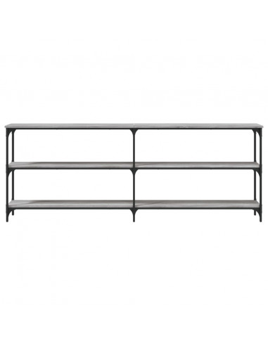 Tavolo Consolle Grigio Sonoma 200x29x75 cm in Legno Multistrato