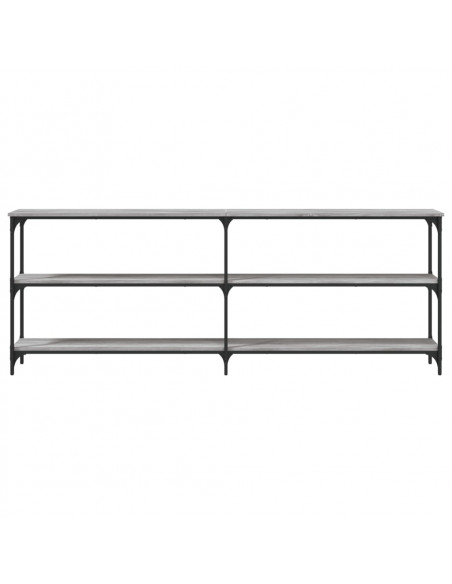 Tavolo Consolle Grigio Sonoma 200x29x75 cm in Legno Multistrato