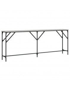 Tavolo Consolle Grigio Sonoma 200x29x75 cm in Legno Multistrato 2