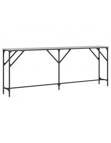 Tavolo Consolle Grigio Sonoma 200x29x75 cm in Legno Multistrato