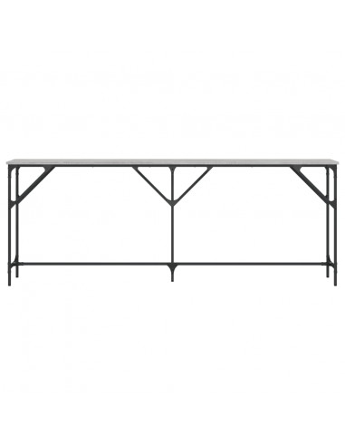 Tavolo Consolle Grigio Sonoma 200x29x75 cm in Legno Multistrato