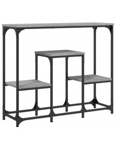 Tavolo Consolle Grigio Sonoma 89,5x28x76cm in Legno Multistrato 2