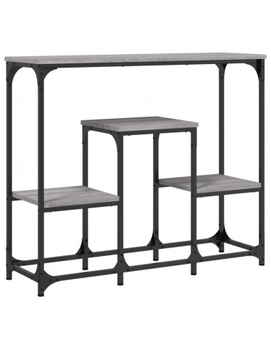 Tavolo Consolle Grigio Sonoma 89,5x28x76cm in Legno Multistrato