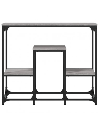 Tavolo Consolle Grigio Sonoma 89,5x28x76cm in Legno Multistrato