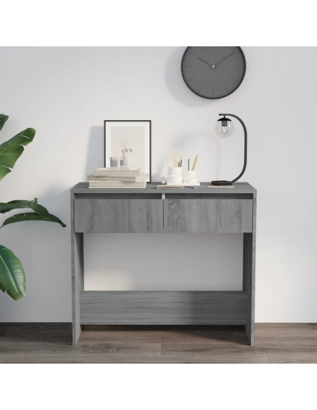Tavolo Consolle Grigio Sonoma 89x41x76,5 cm in Acciaio