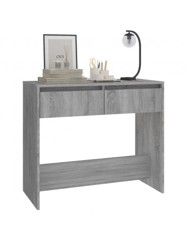 Tavolo Consolle Grigio Sonoma 89x41x76,5 cm in Acciaio