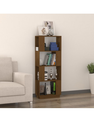 Libreria/Divisorio Miele 51x25x132 cm in Legno Massello di Pino