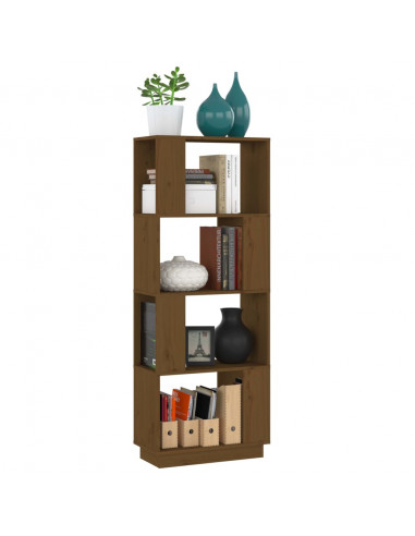 Libreria/Divisorio Miele 51x25x132 cm in Legno Massello di Pino