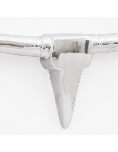Decorazione da Parete Testa di Toro in Alluminio Argento 96 cm