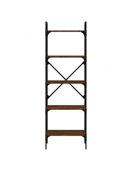 Libreria Rovere Marrone 5 Ripiani 56x31,5x174 cm Multistrato