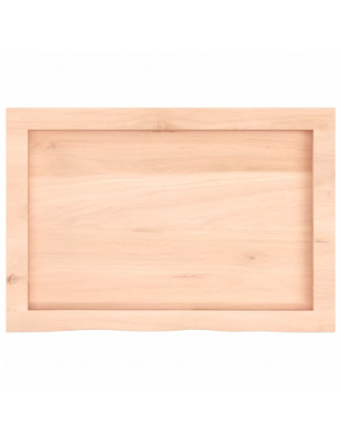 Ripiano a Parete 60x40x(2-4) cm Massello Rovere Non Trattato