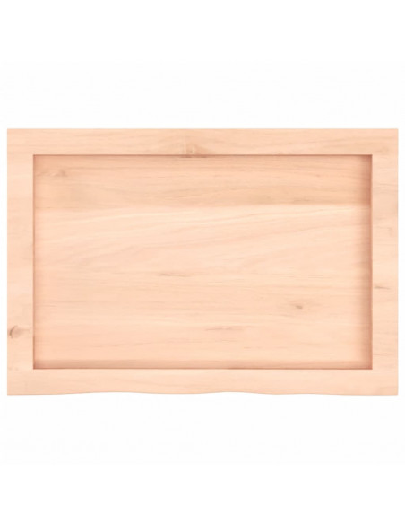 Ripiano a Parete 60x40x(2-4) cm Massello Rovere Non Trattato