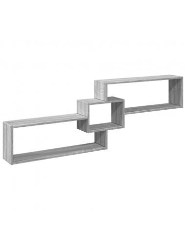 Mobile a Parete 158x18x53 cm Grigio Sonoma in Legno Multistrato